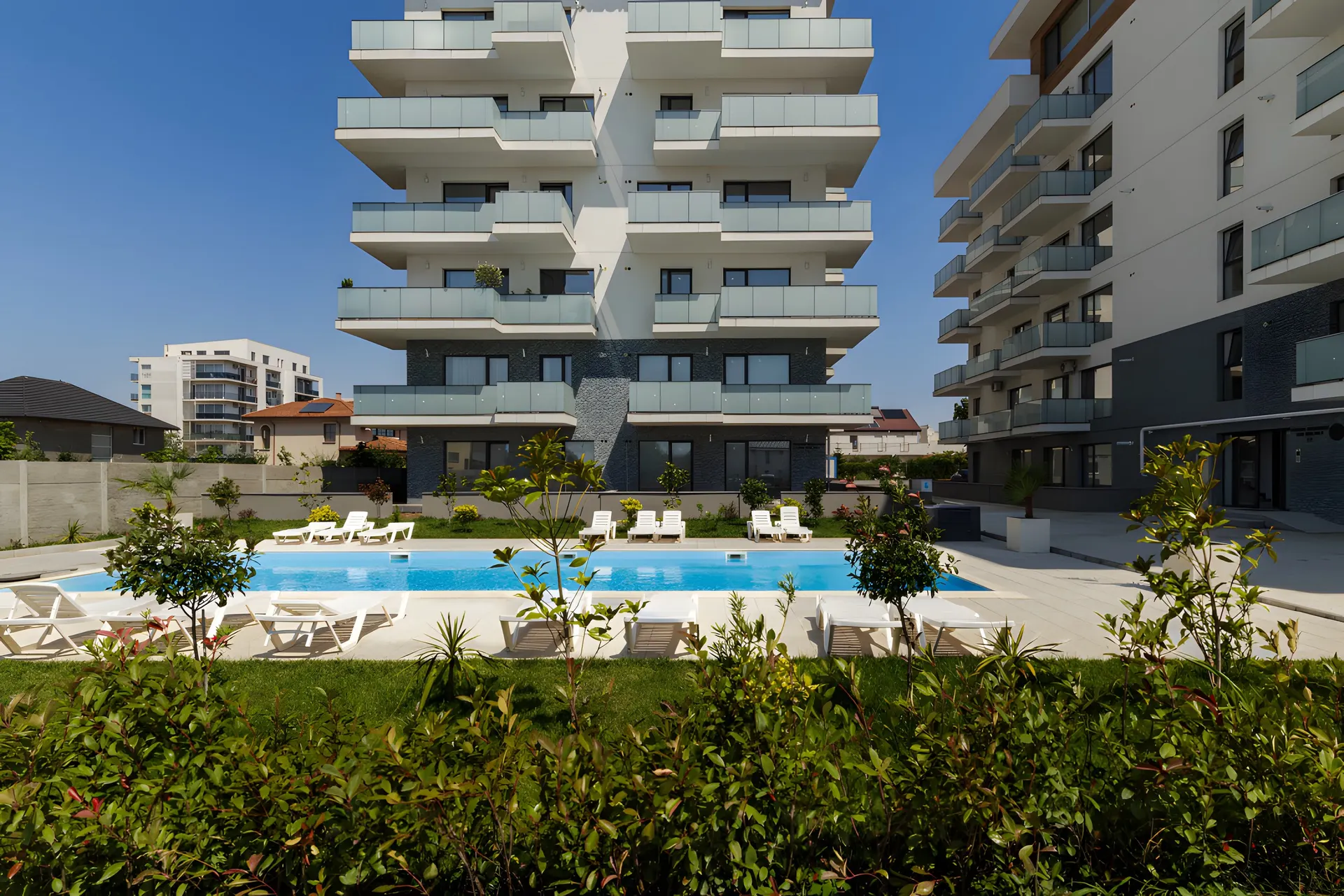 Fațada clădirilor XENERO Residence din Mamaia Nord
